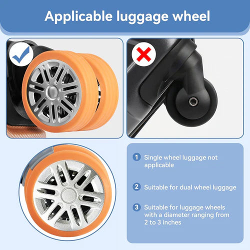EasyYatra's Silicone Suitcase Wheel Cover Protectors